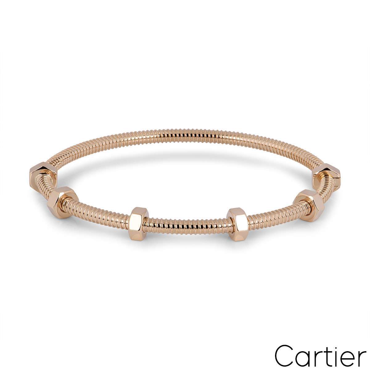Cartier Rose Gold Ecrou De Cartier Bracelet Size 18 B6049518